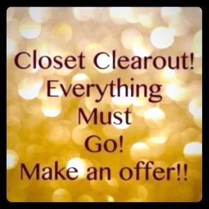 Make an offer! Closet clear out - being donated!